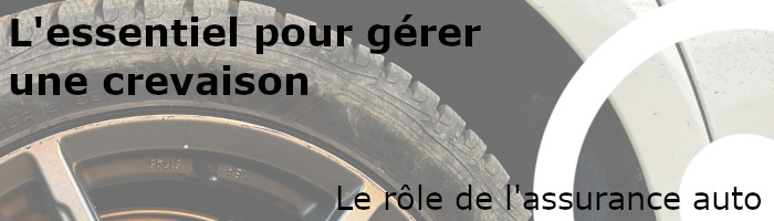 le rôle de l'assurance auto en cas de crevaison de pneu